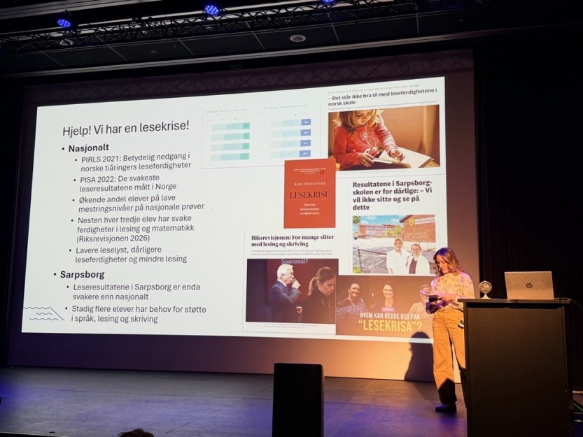 Seniorrådgiver i Sarpsborg kommune, Hildur Bakkene, introduserer bakgrunnen for planen