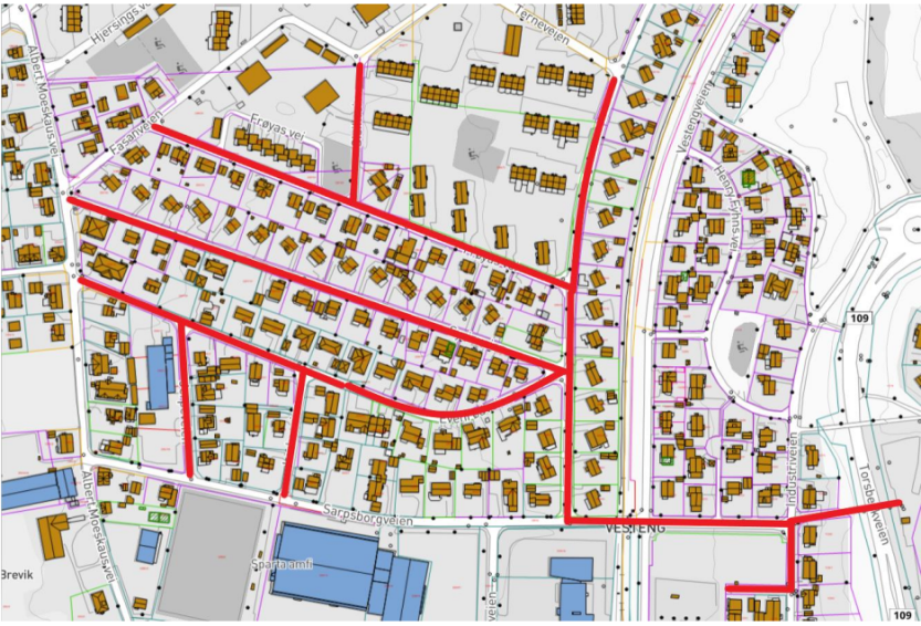 Oversiktskart for etappe 3 Brevik Oversiktskart for etappe 3 Brevik