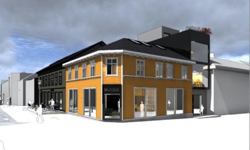 Skisse av St. Marie gate 107-109 Skisse av St. Marie gate 107-109