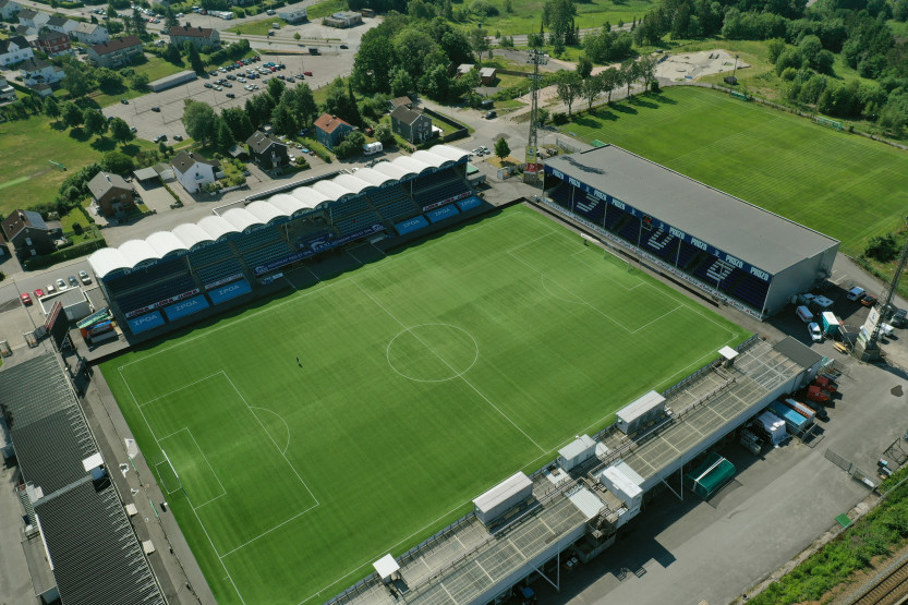 Sarpsborg stadion (dronefoto Ole Christian Foss)