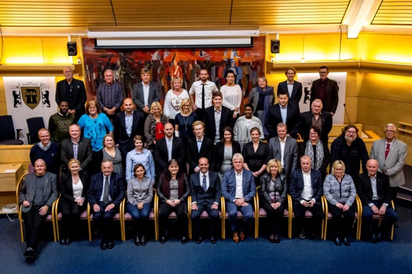 Sarpsborg bystyre 2015-2019. Foto: Tobias Nordli. Sarpsborg bystyre 2015-2019. Foto: Tobias Nordli.