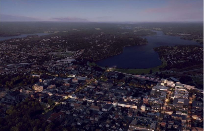Oversiktsbilde stasjonsområdet Oversiktsbilde stasjonsområdet