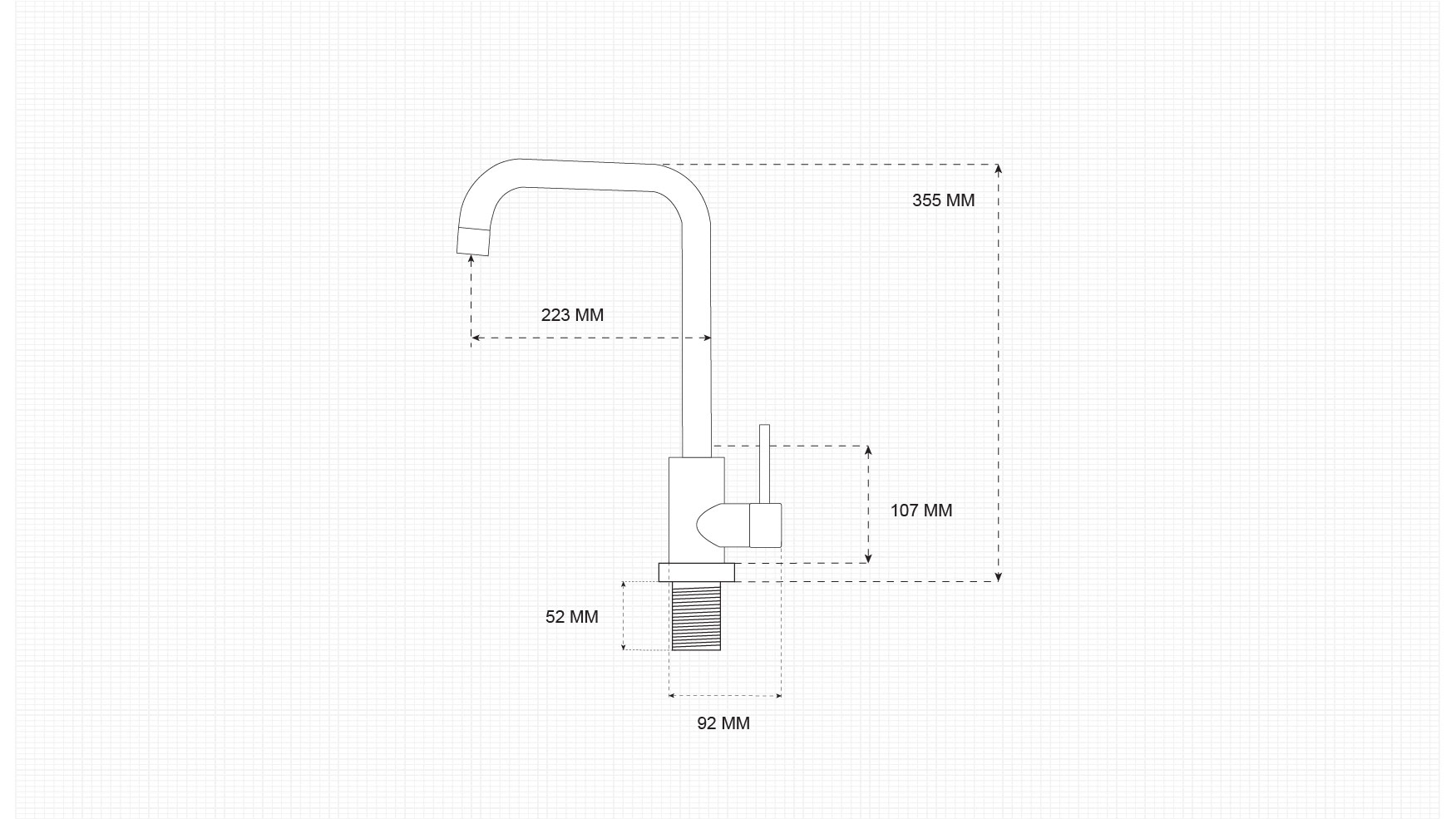 Technical Drawing for ZEN-PMT-3007-BK