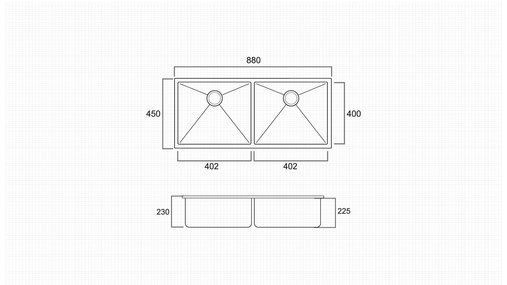 Technical Drawing for ZEN-DB-8845-ST