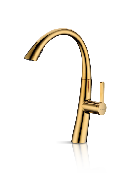 ZEN-PMT-6700-GD Kitchen Brass Mixer Tap