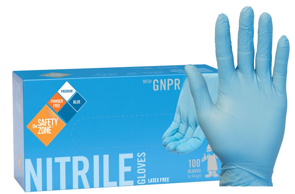 Nitrex Extra Strong Blue Nitrile Powder Free Gloves | Polyco