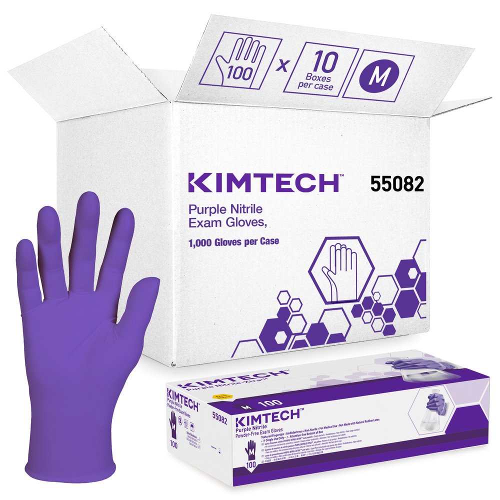 Ansell 55083 - KimTech Purple Exam Nitrile Gloves - Large