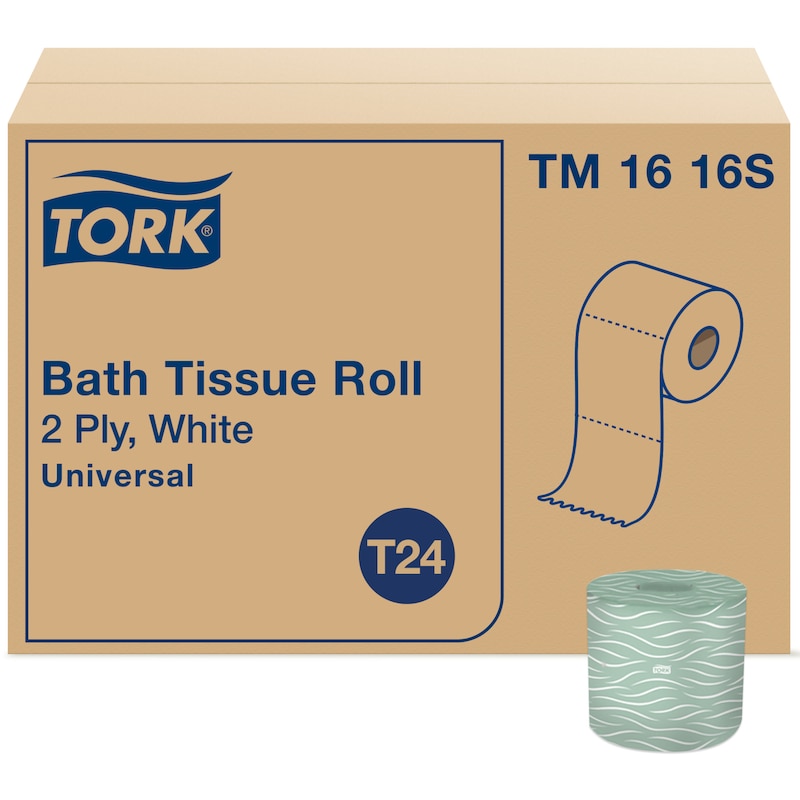 TORK TM1616S - Universal Bath Tissue Roll, 2-Ply | Stauffer
