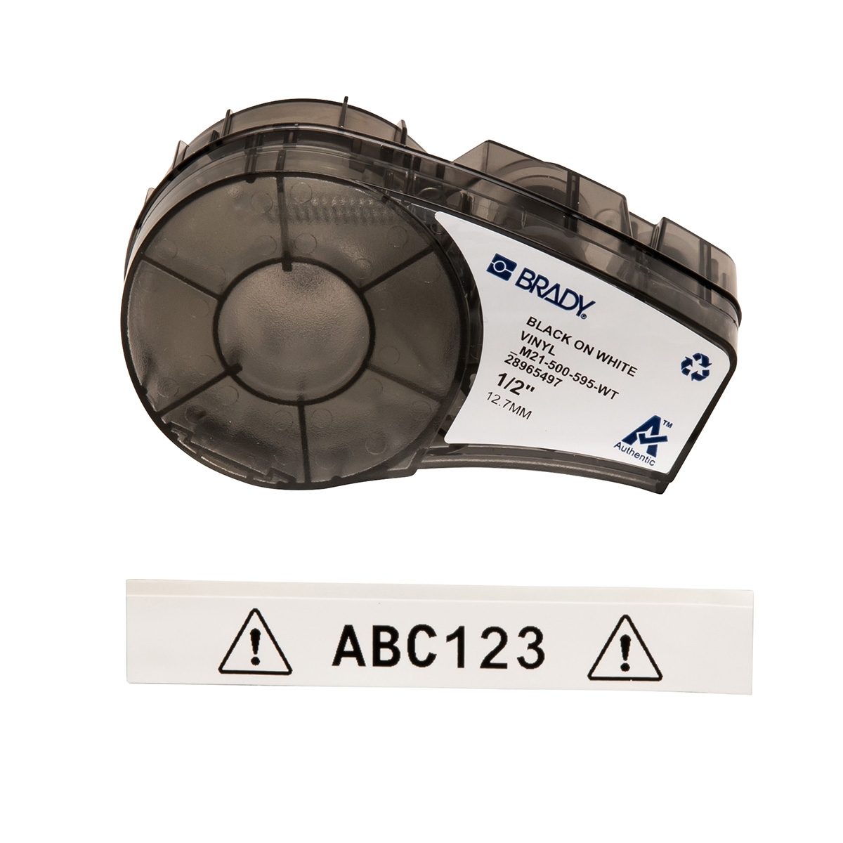 ⭐️⭐️ Brady 142807 - Adhesive Vinyl Label Tape with Ribbon for M21