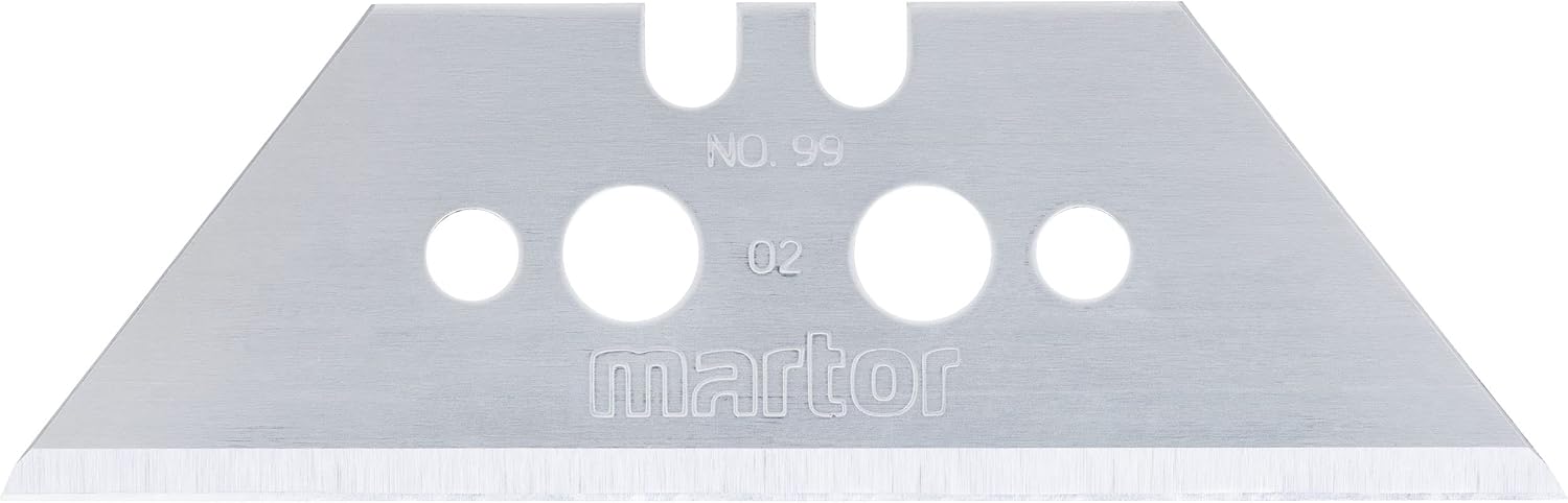 Martor USA Allfit Trapezoid Blades - Pack Of 100, 5" Length, 2.62" Height, 1" Width