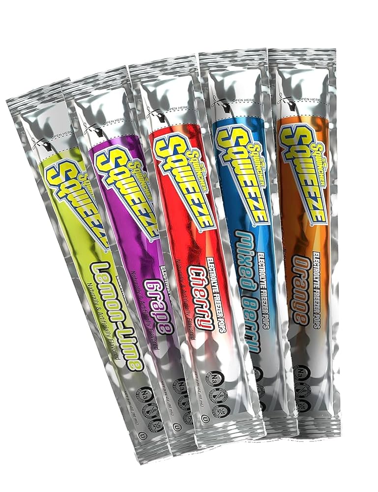 Sqwincher 159200201 - Sqweeze Freeze Pops, Assorted Flavors