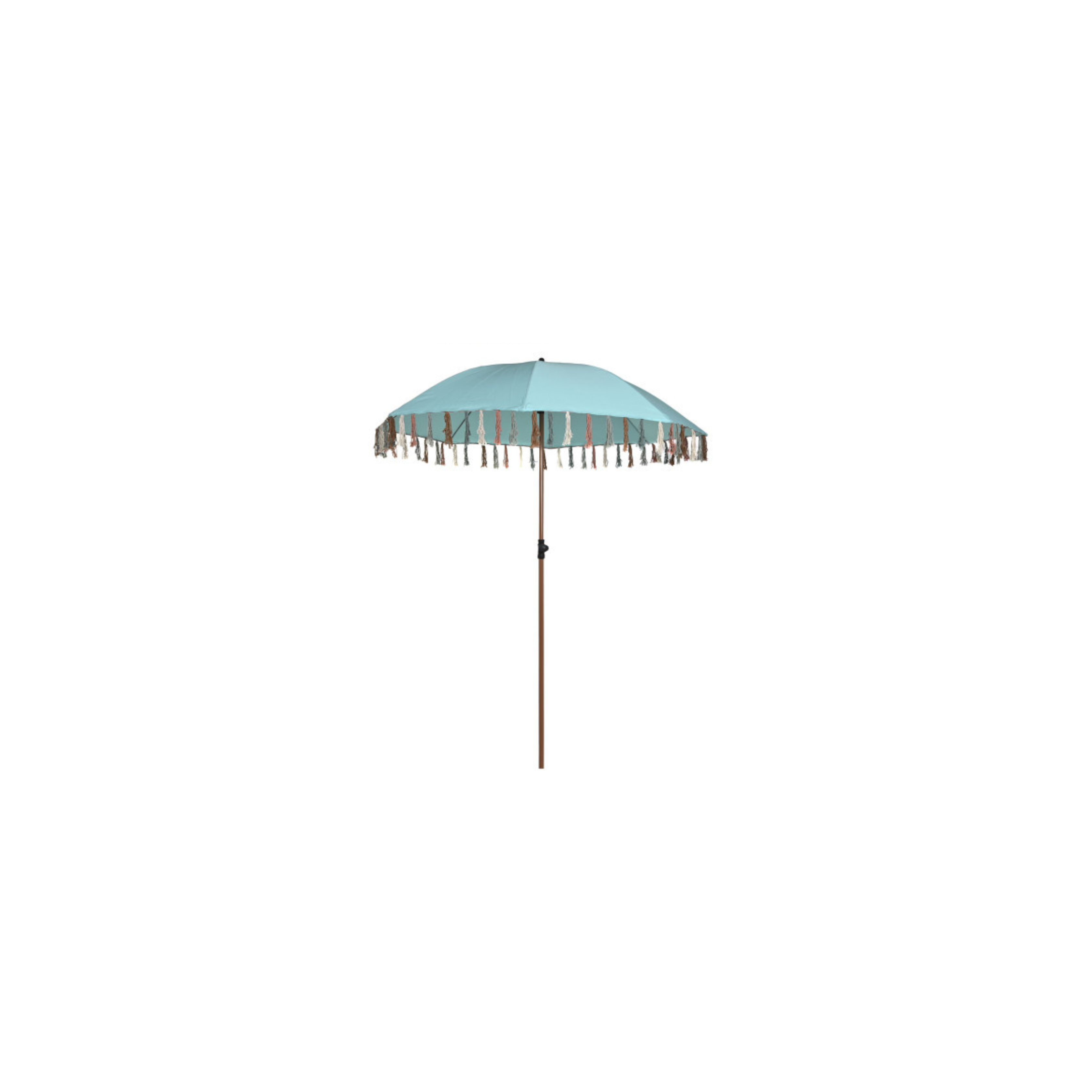 Parasol Flecos Azul Celeste