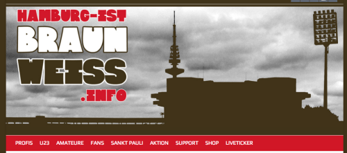Screenshot Startseite "hamburg ist braun.-weiss"-Blog