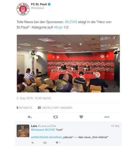 Yakuza Shirt auf FCSP PK #BILDnotwelcome