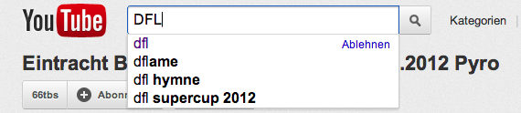 Youtube Suche DFB