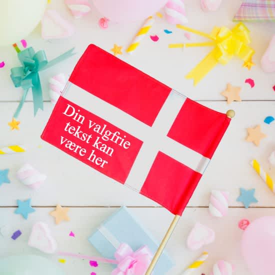 strygestof af høj kvalitet, Stofflag med tekst Stofflag med tekst