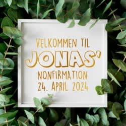 Konfirmations skilt#7 - klistermærke Konfirmations skilt#7 - klistermærke