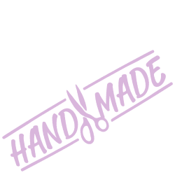 Handmade med saks - strygemærke Handmade med saks - strygemærke