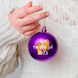 Min første jul klistermærke tekst til julekugle Min første jul klistermærke tekst til julekugle