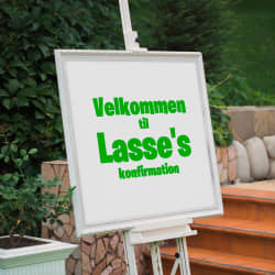 Enkel konfirmations skilt#1 - klistermærke Enkel konfirmations skilt#1 - klistermærke