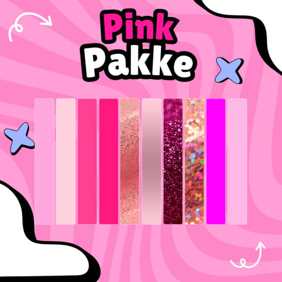 strygestof af høj kvalitet, PINK strygestof pakke (10 forskellige ark) PINK strygestof pakke (10 forskellige ark)