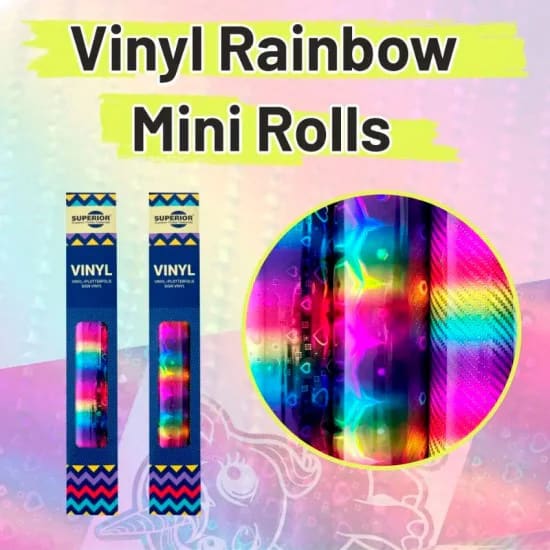strygestof af høj kvalitet, SUPERIOR® 9400 Rainbow folie minirulle SUPERIOR® 9400 Rainbow folie minirulle