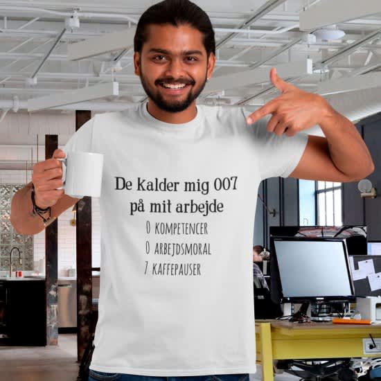strygestof af høj kvalitet, De kalder mig 007 på arbejdet - strygemærke De kalder mig 007 på arbejdet - strygemærke