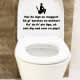 Toilet / wc tekst - sticker