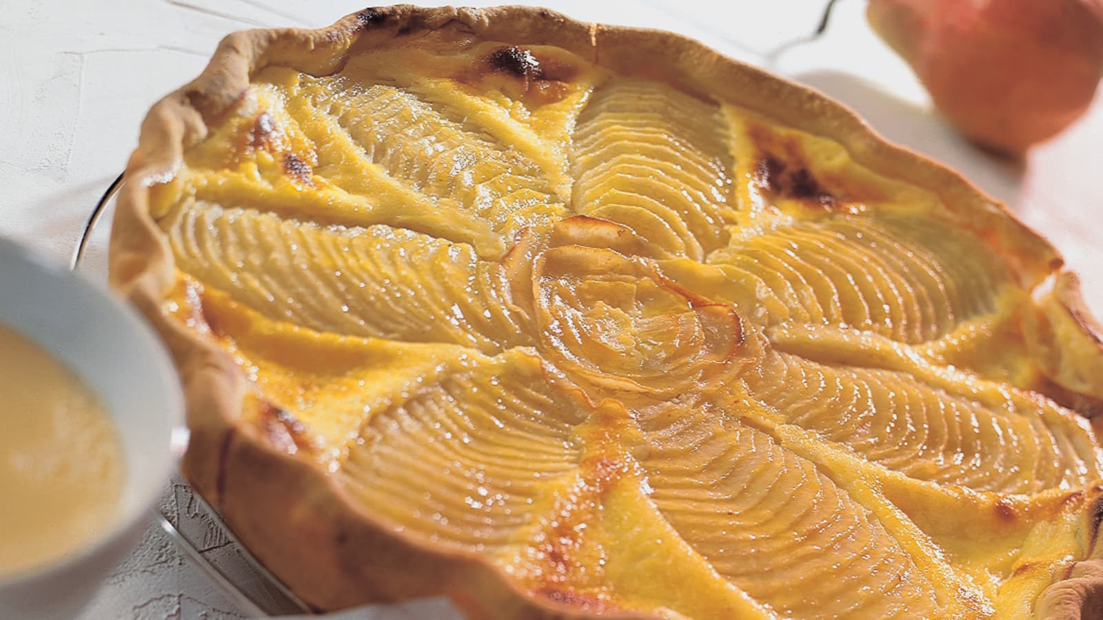 Birnenwähe mit Ziegenfrischkäse
