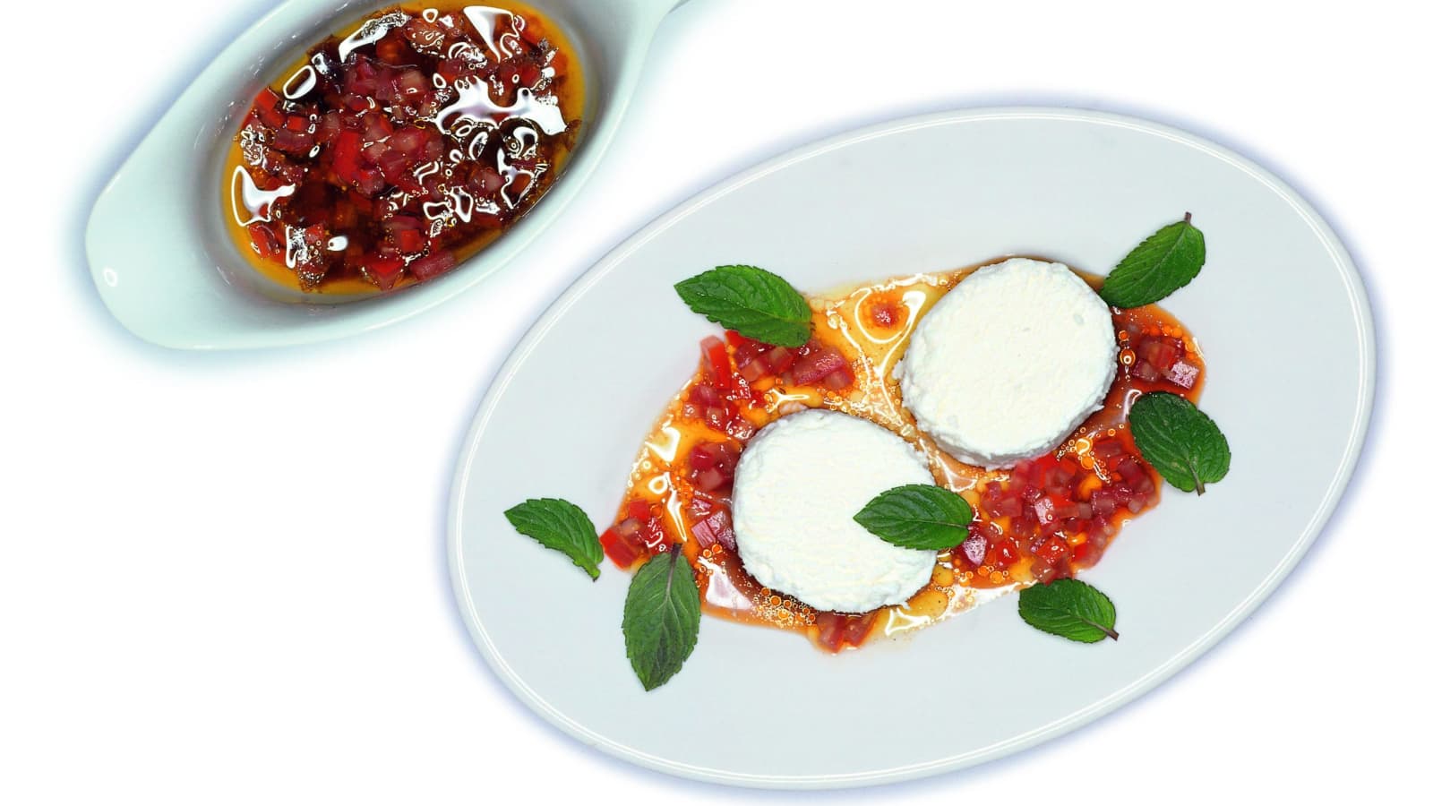 Formaggini und Minze an Tomaten-Vinaigrette - Rezept | Swissmilk