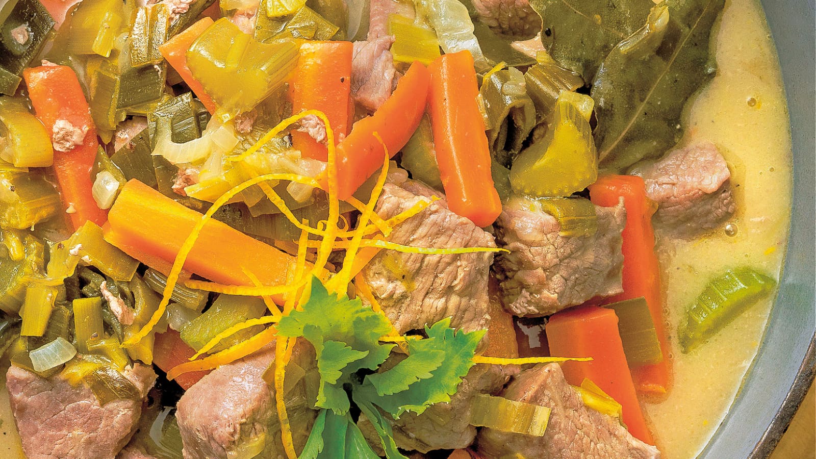Kalbsblankett mit Orangensauce