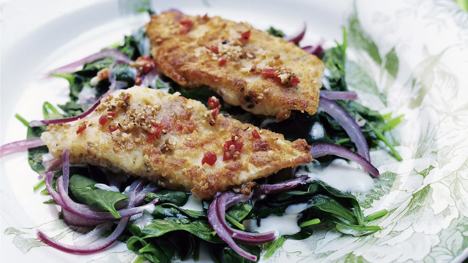 Marinierter Fisch auf Spinatbett - Rezept | Swissmilk
