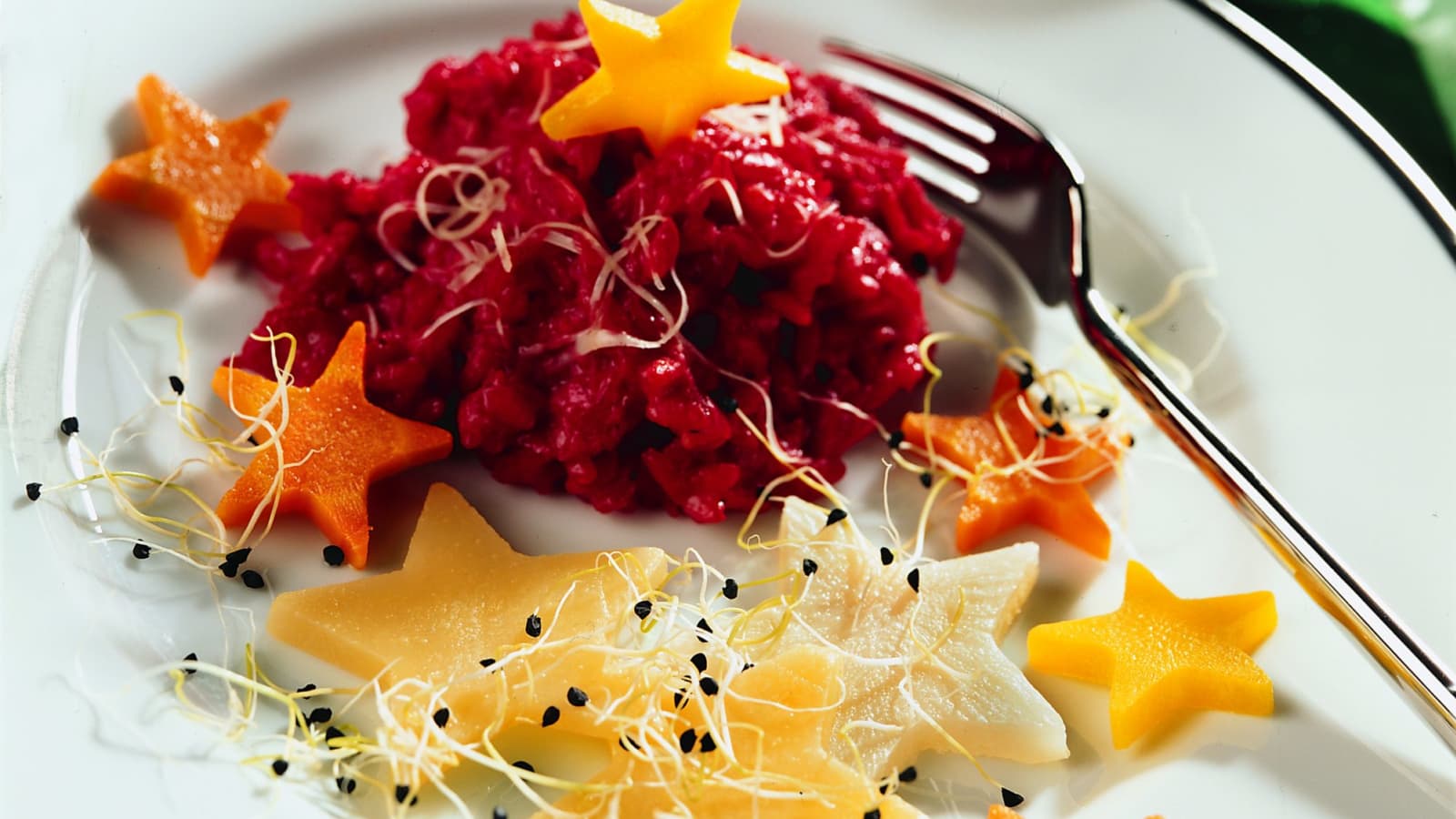 Randen-Risotto mit Gemüsesternen - Rezept | Swissmilk