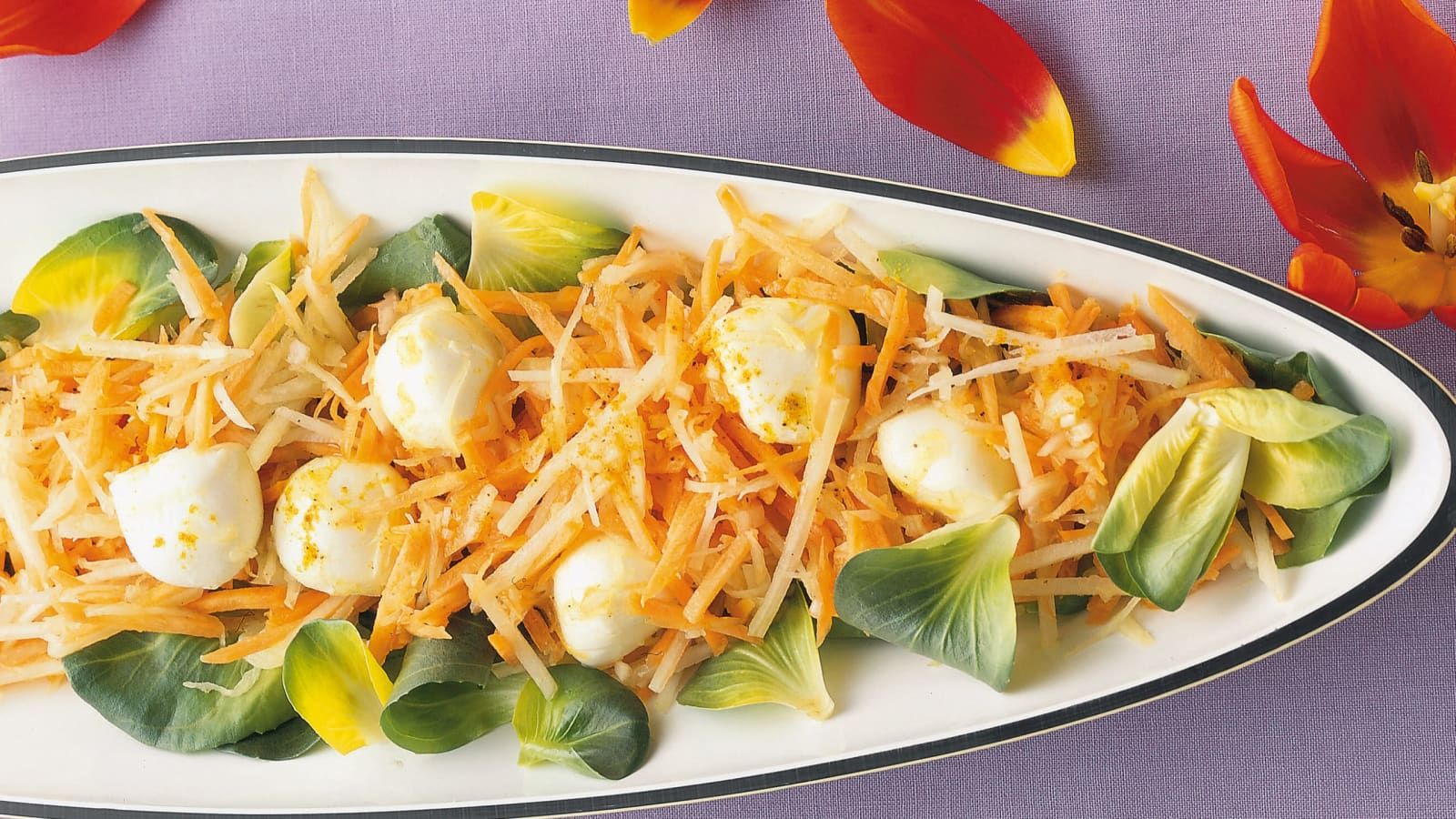 Süss-saurer Kohlrabi-Rüebli-Salat mit Mozzarella - Rezept | Swissmilk
