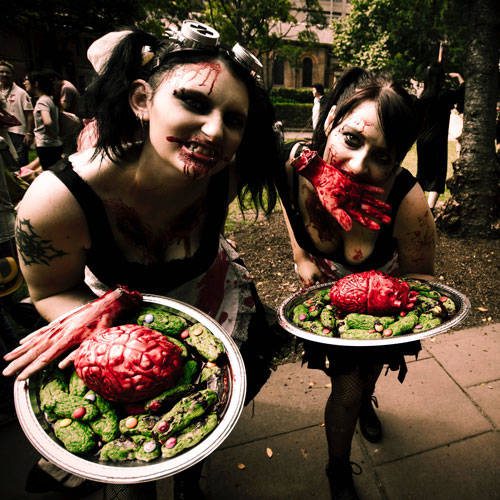 Zombie chef make-up