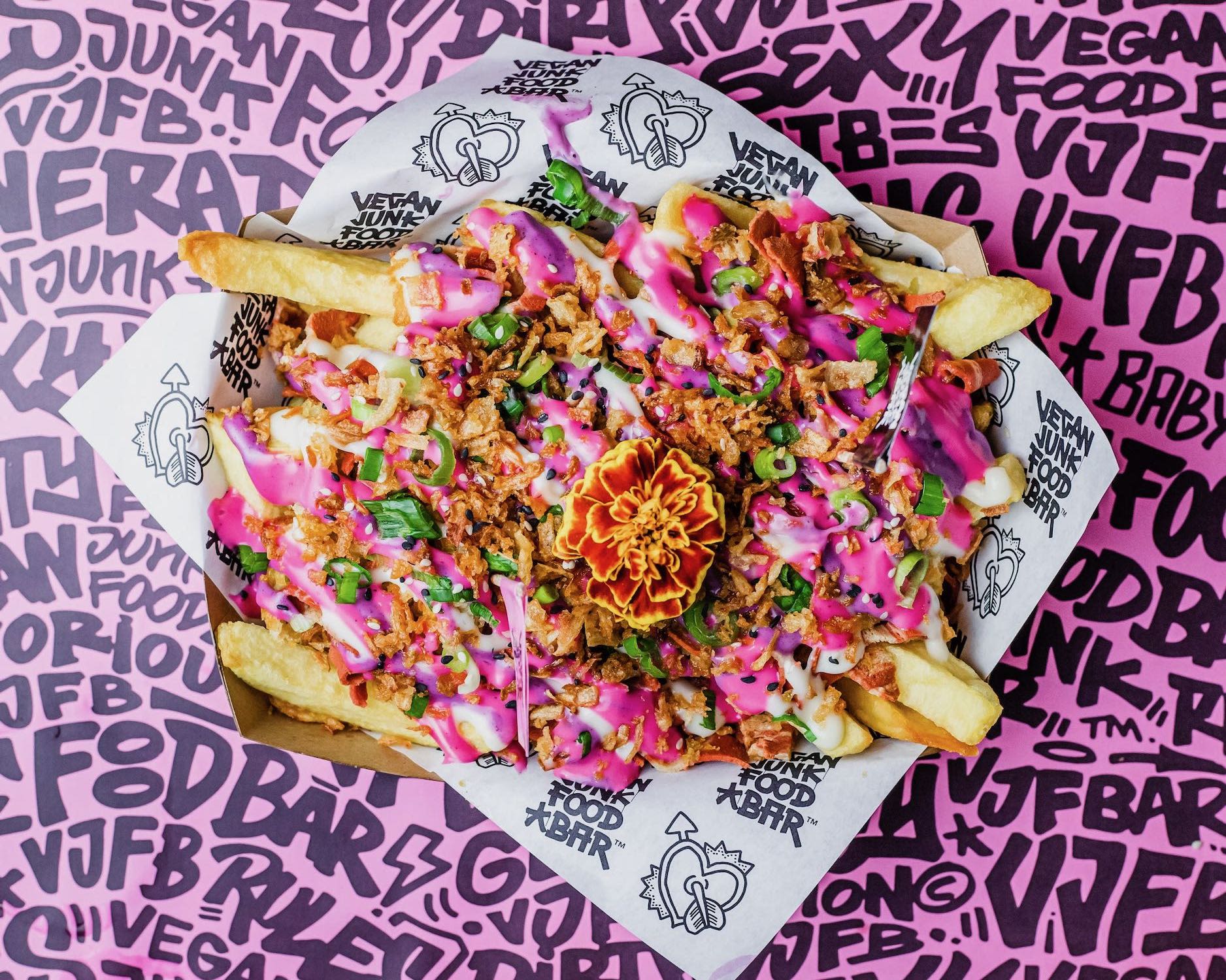Healthy fries from Amsterdam plant based restaurant Vegan Junk Food Bar