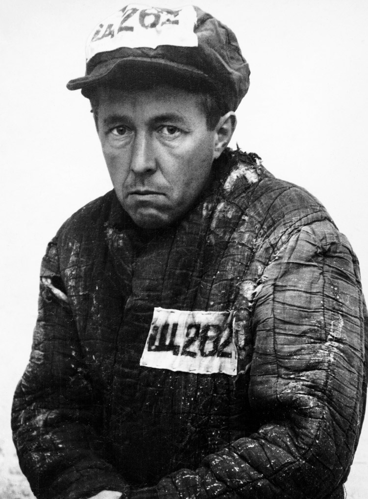 Solzhenitsyn in Prison Uniform After Exile