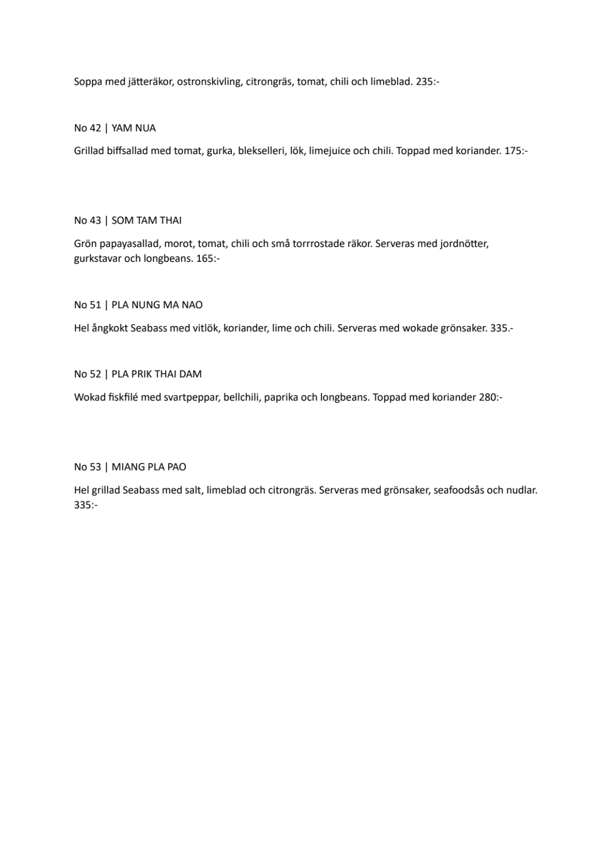 Carte et Menus 2024 Naked Fish Sushi Bar Kungsholmen à Stockholm