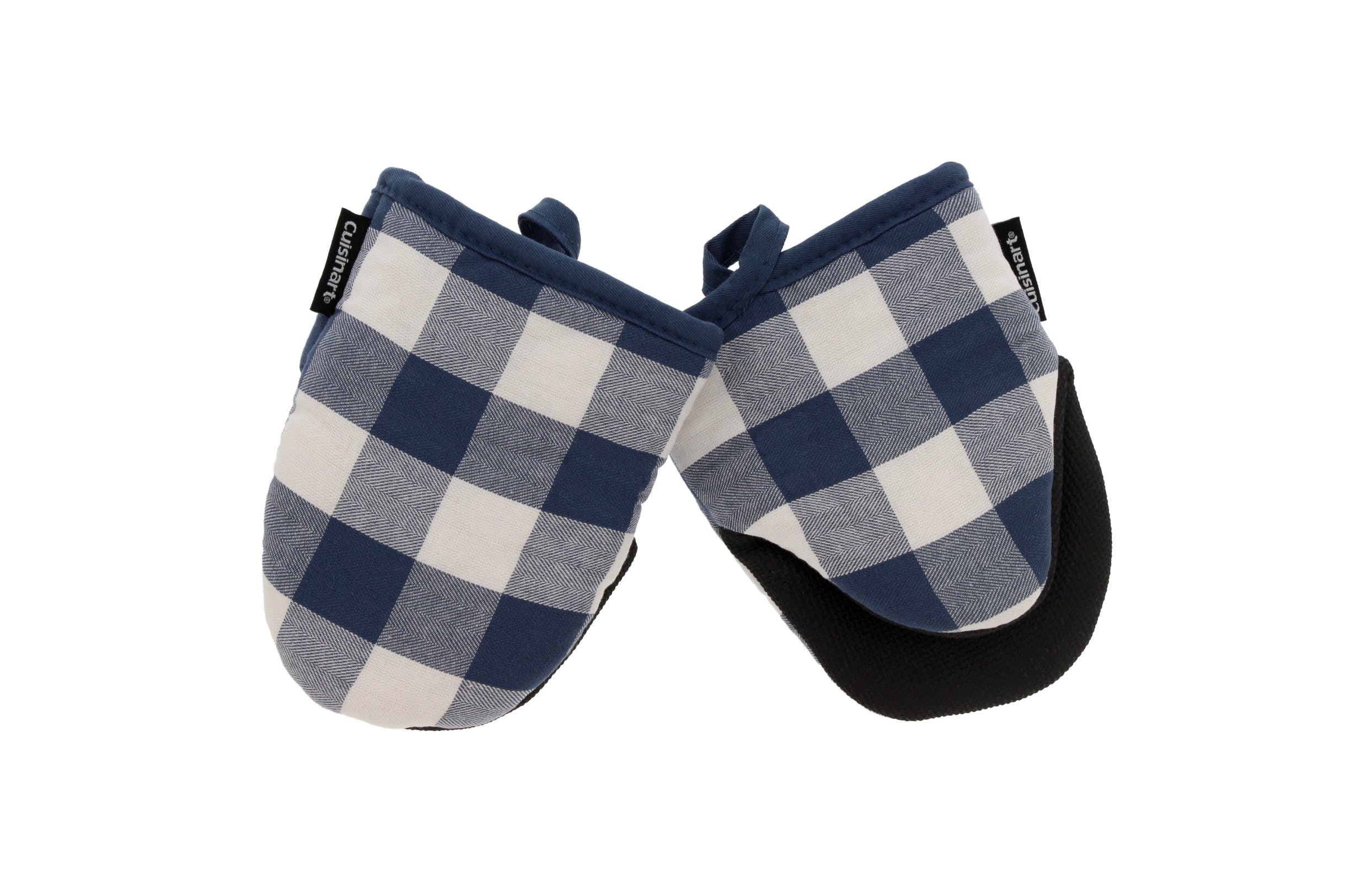 Food52 Gingham Linen Oven Mitts (Set of 2) - Teal