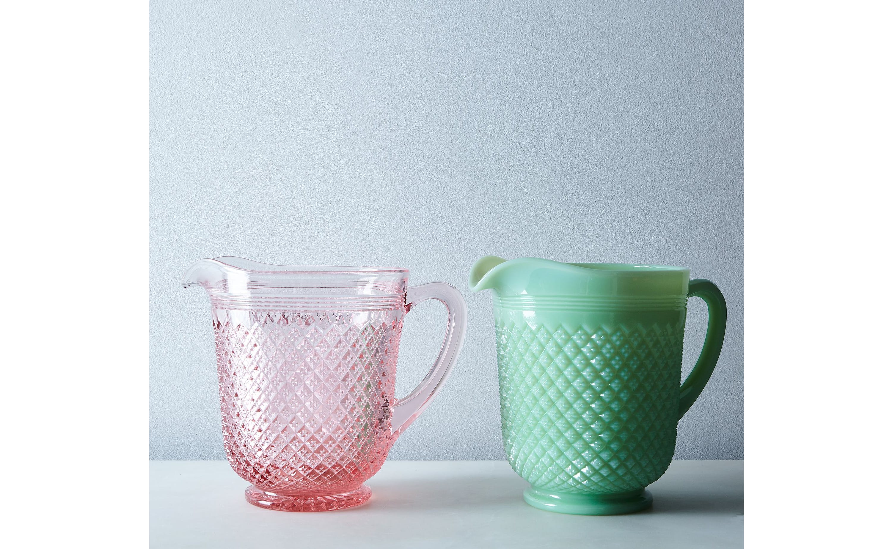 Hobnail Recycled Glass Pitcher