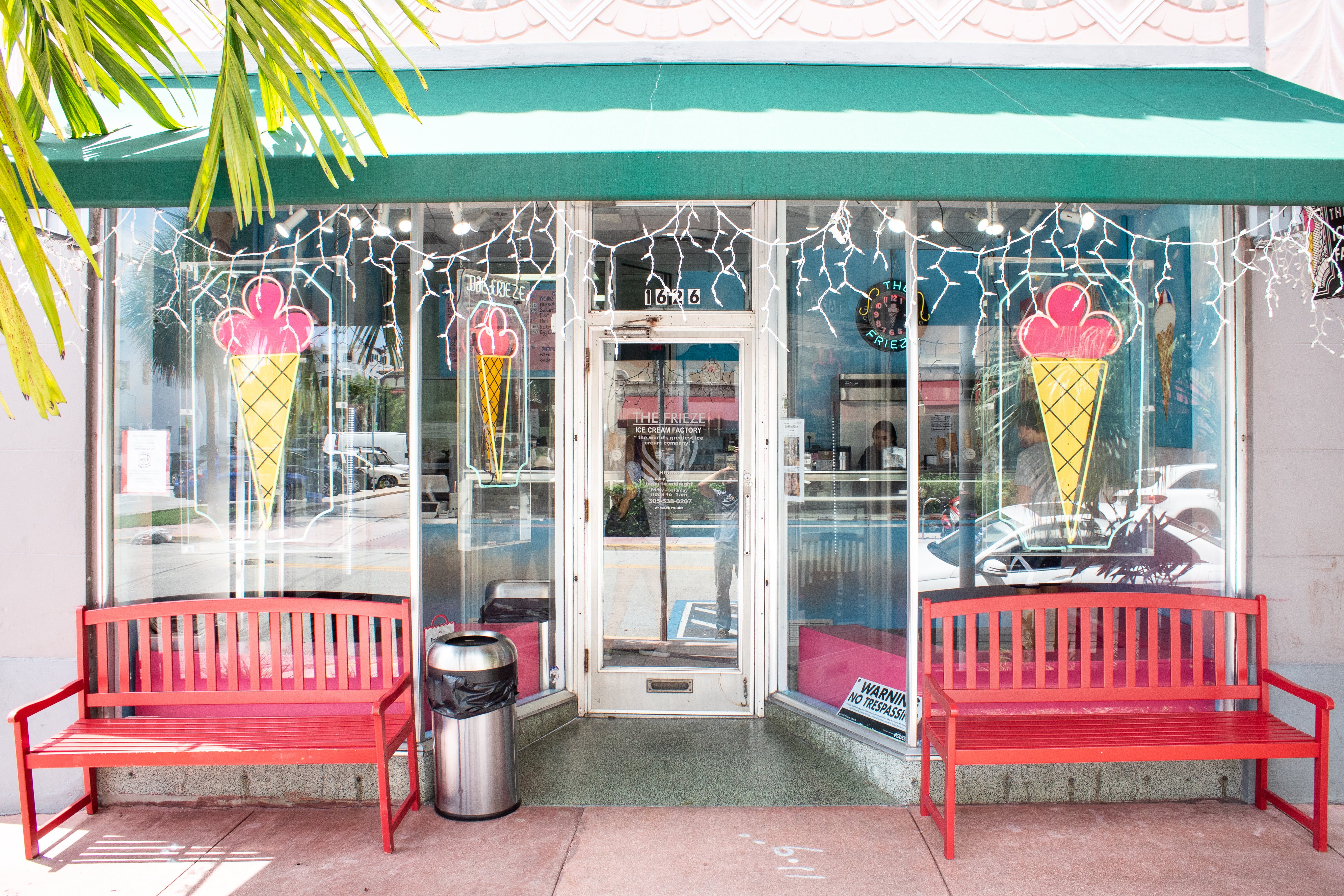 ice cream shop outside