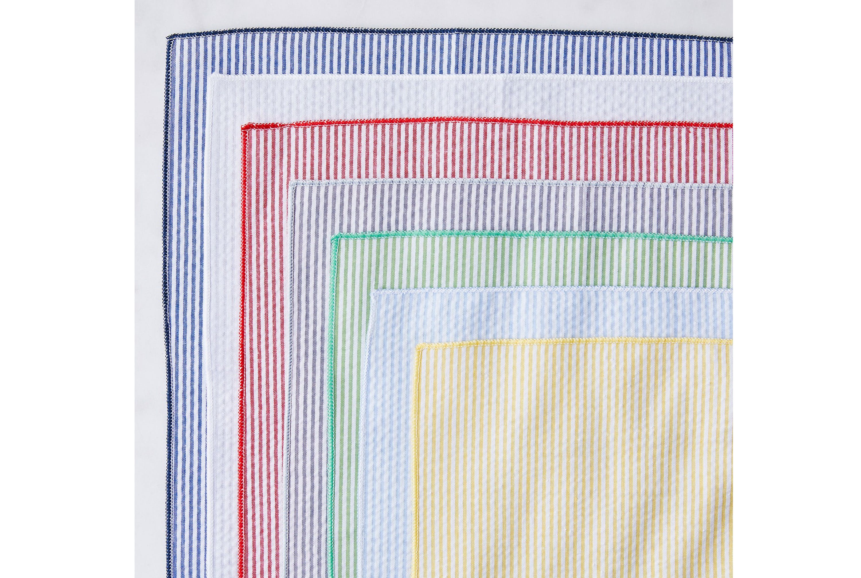 Dot and Army Seersucker Cloth Napkins (Set of 4), Dinner