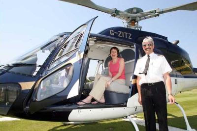 Helicopter Break at Chewton Glen Hotel