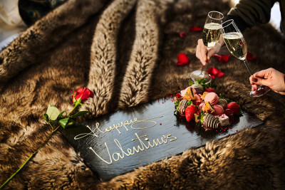 Handmade chocolates and treats platter