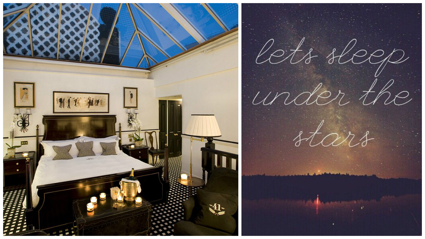 A Night Under the Stars - Hotel 41 - London - Conservatory Suite - Boutique Hotel - Honeymoon - Wedding - Weekend Break