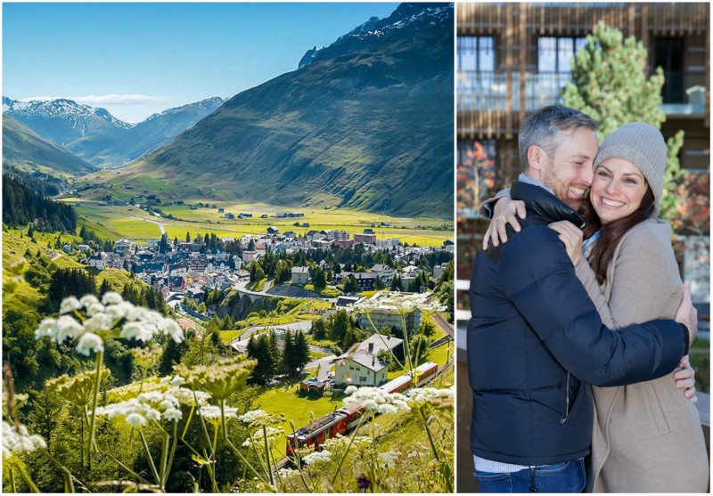 Summer in Andermatt | Romantic couple hugging