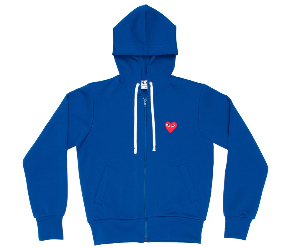 blue comme des garcons hoodie