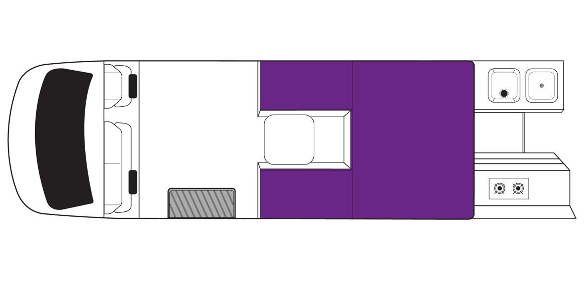 Australian Action Pod Campervan Day Floorplan