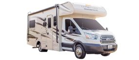 Side profile of the Roadbear Class C 21-23' Campervan