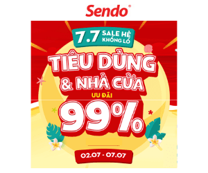 banner - chương trình HOT - Sendo tiêu dùng & nhà cửa ưu đãi 99%